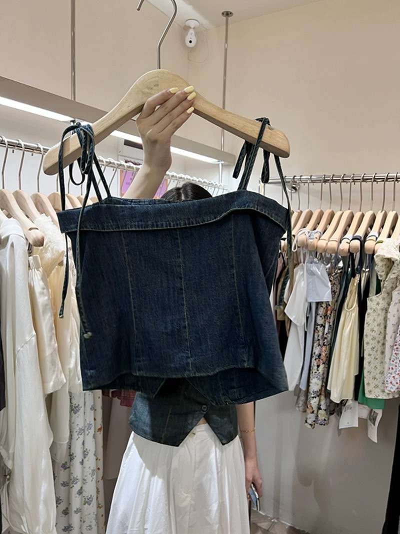 デニムビスチェキャミソール