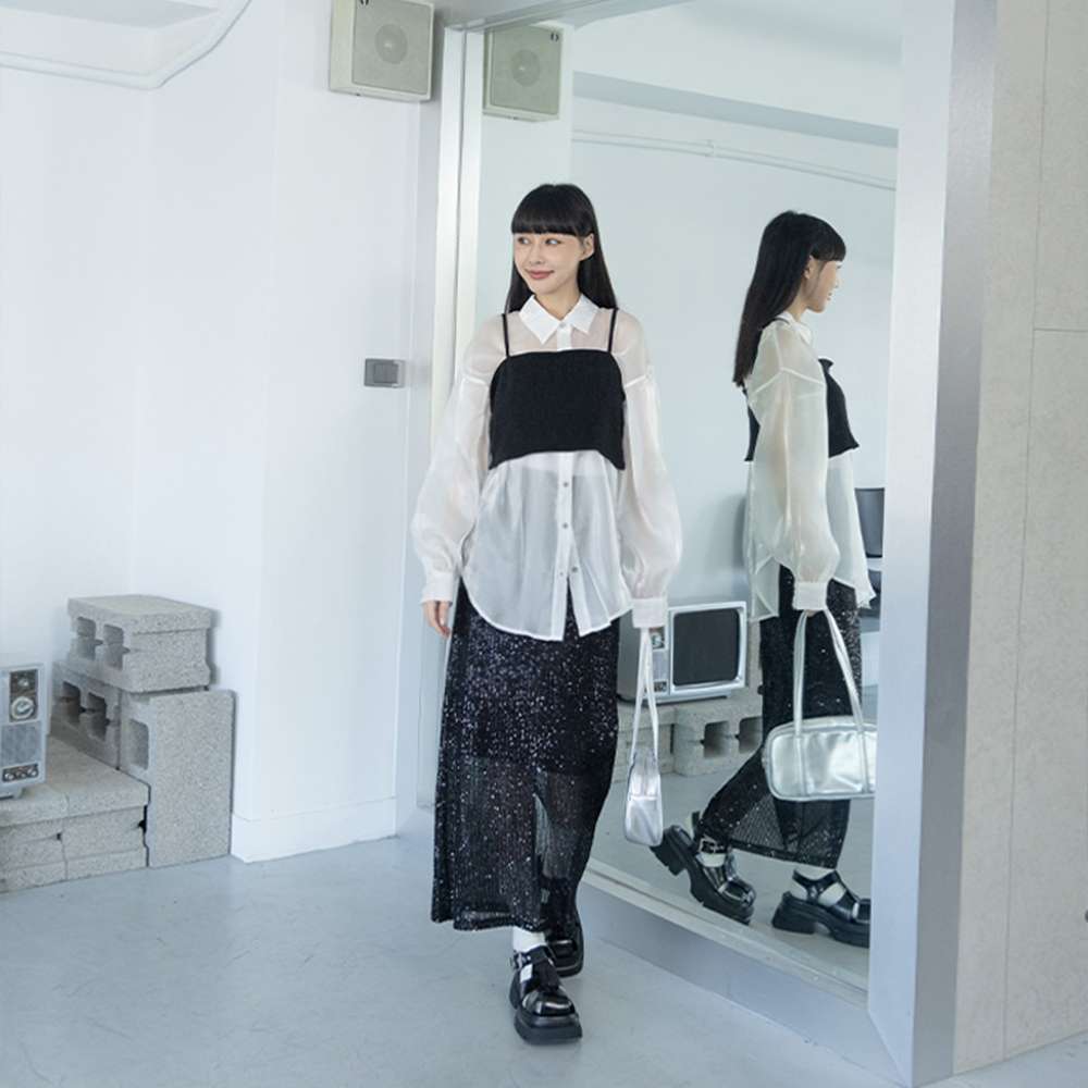 ストラップ付きビスチェトップス