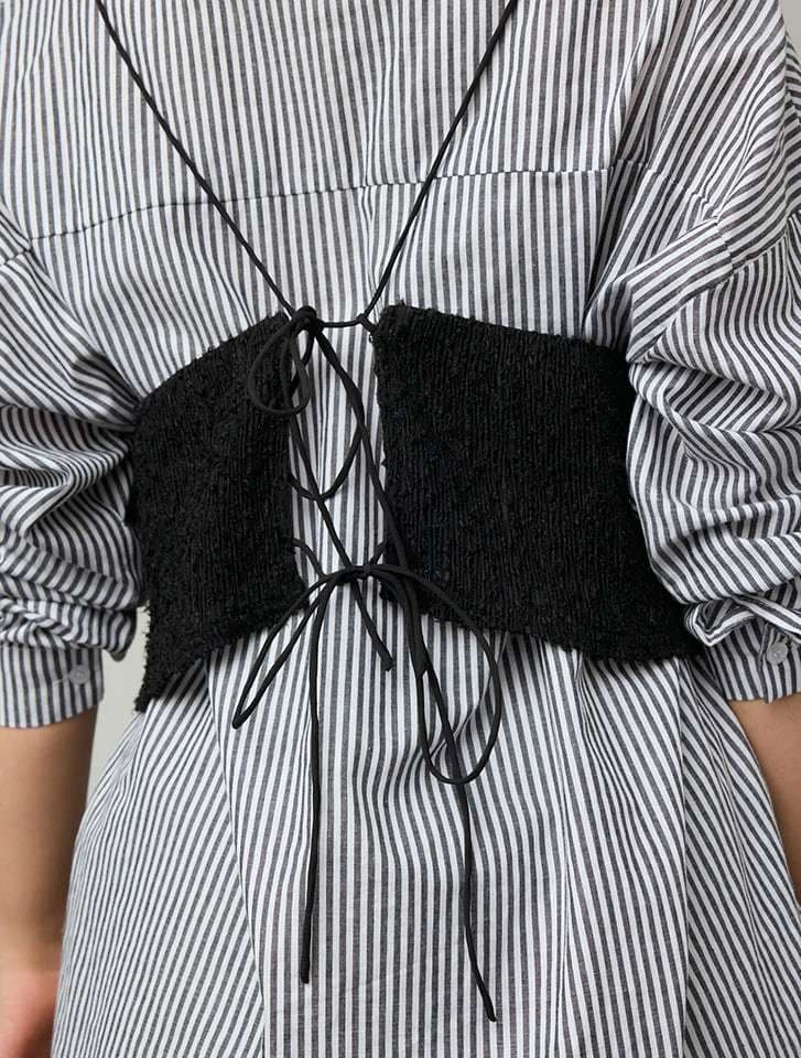 ビスチェ　ふわもこニットビスチェ風トップス