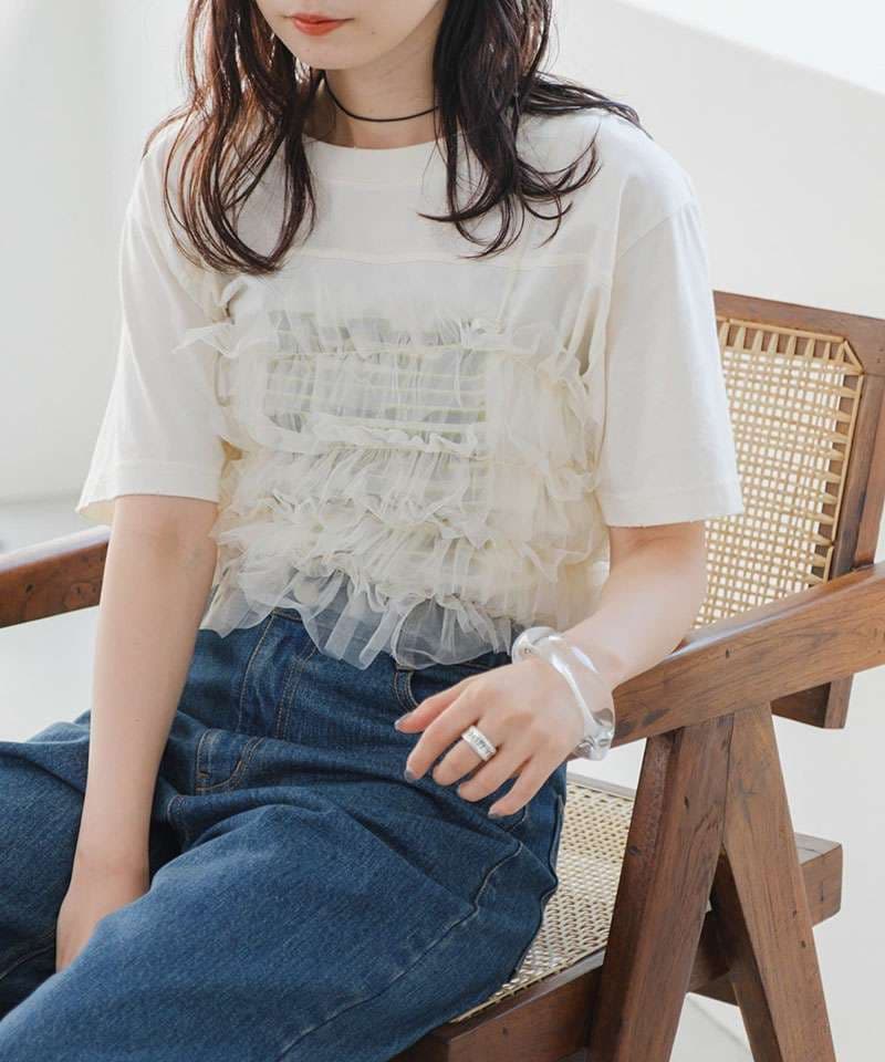 ビスチェ　ふんわりかわいいチュールビスチェトップス