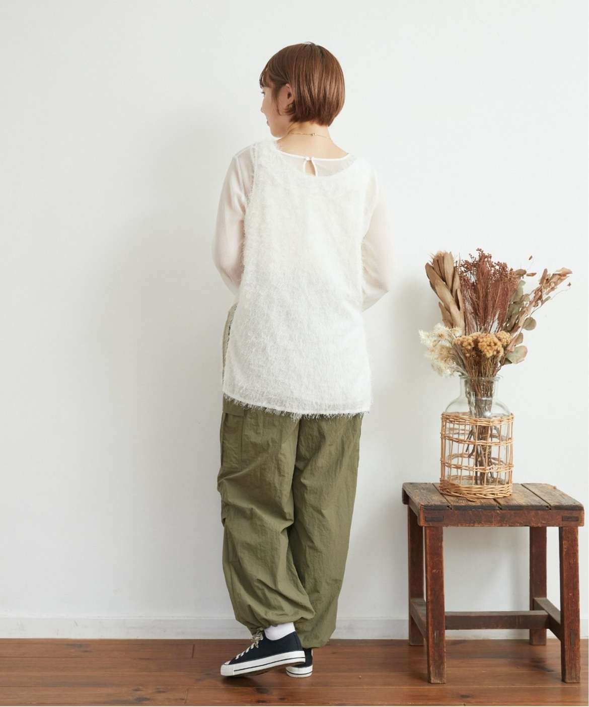 ビスチェ　もこもこベスト風ニットビスチェ