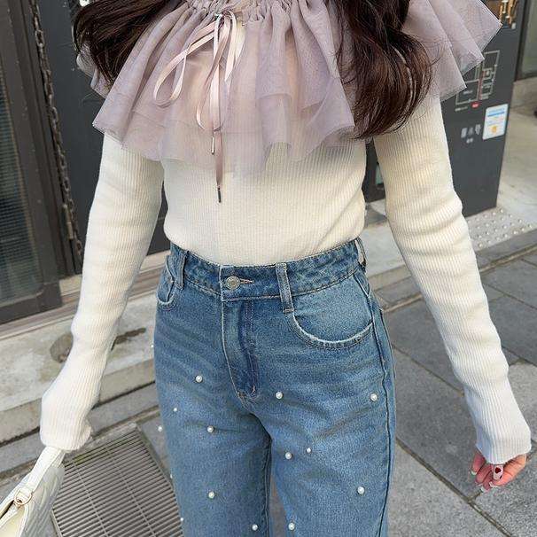ビスチェ　チュールフリルビスチェトップス