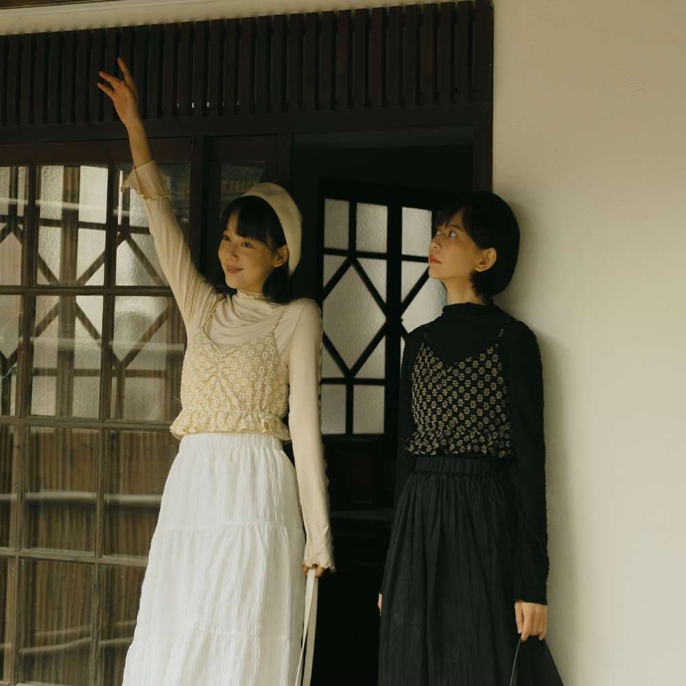 ビスチェ　小花柄シャツキャミソールビスチェ