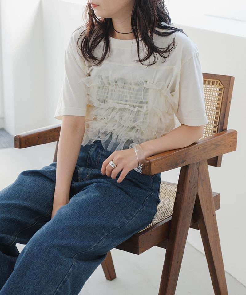 ビスチェ　ふんわりかわいいチュールビスチェトップス