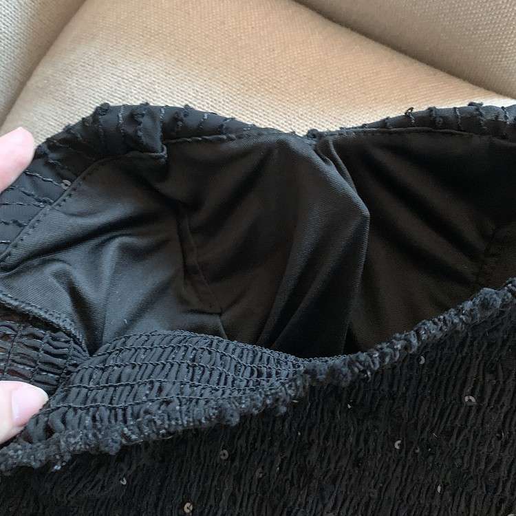 ビスチェ　ファスナータイプふんわりシャツビスチェ