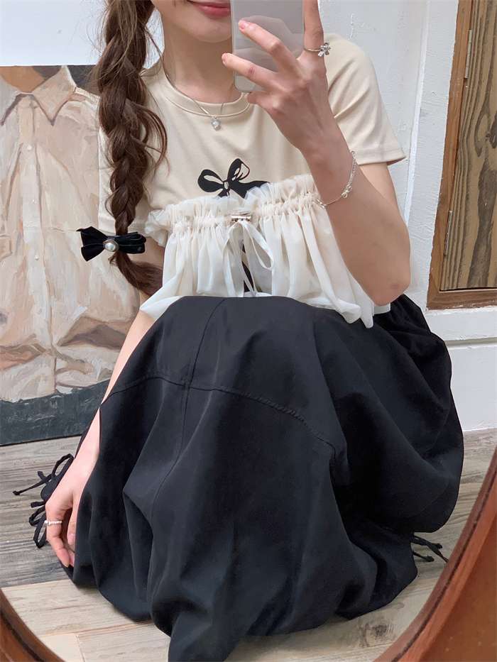 ビスチェ　おしゃれかわいいフリルチュールビスチェ