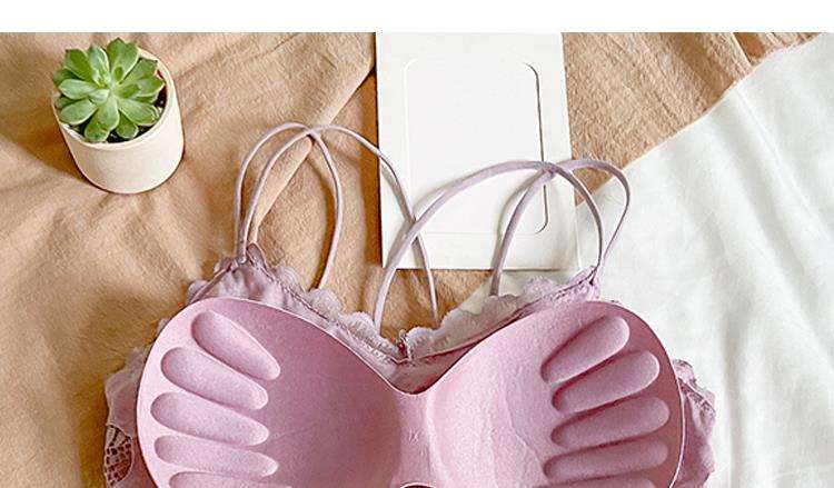 ビスチェ　かわいいレース編み透かしクロスストラップビスチェ