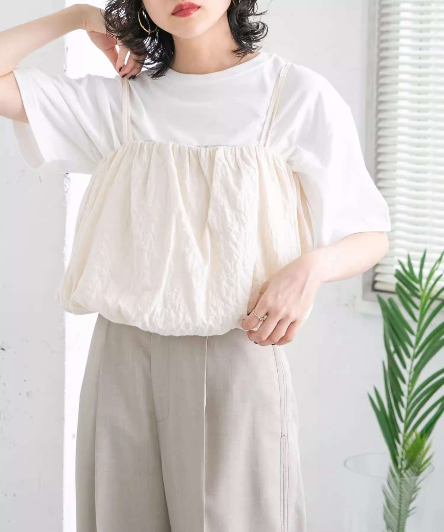 ふわり軽やかビスチェキャミソール