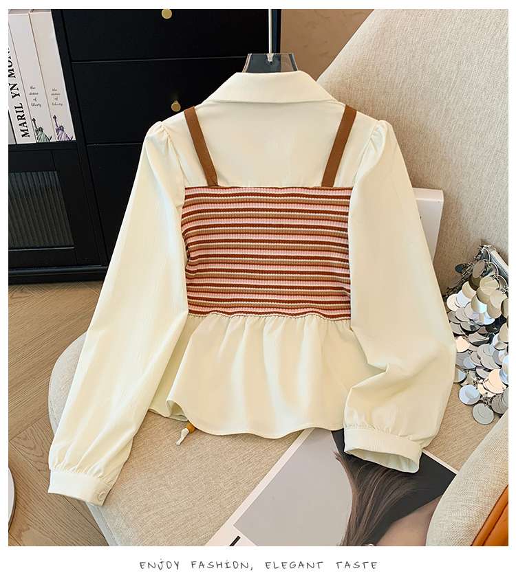 レトロ風ビスチェレイヤードニット
