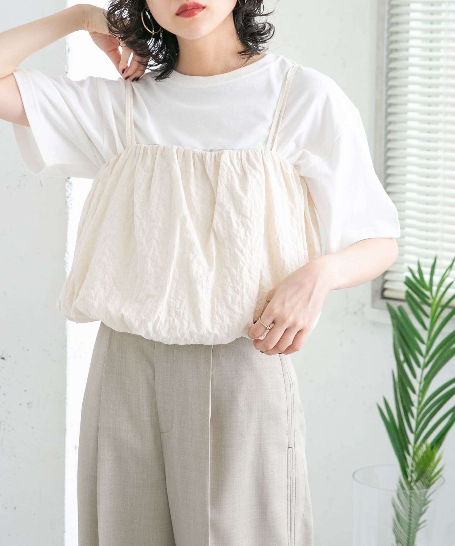 ふわり軽やかビスチェキャミソール