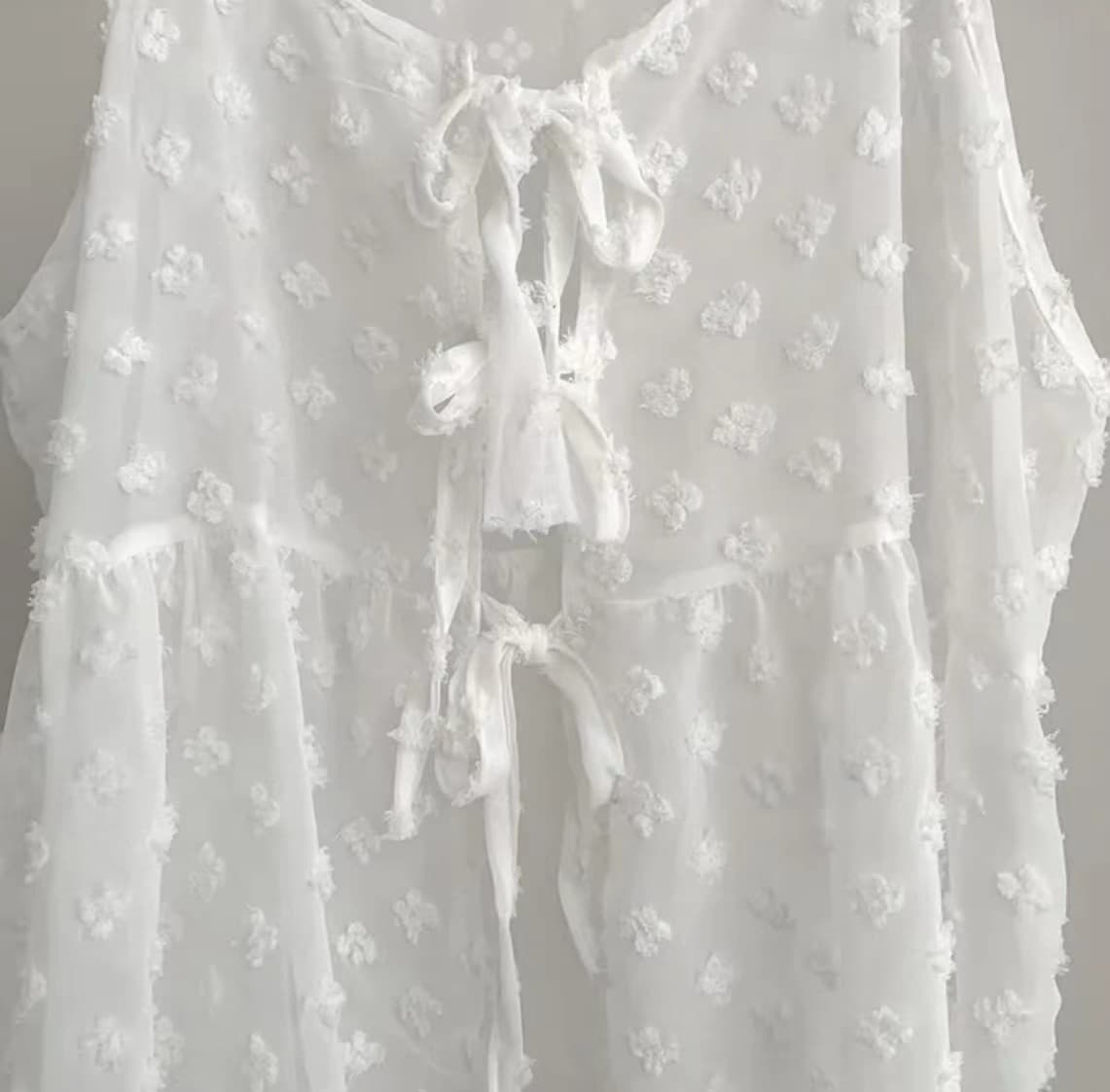 ビスチェ　花柄シースルーチュールビスチェ