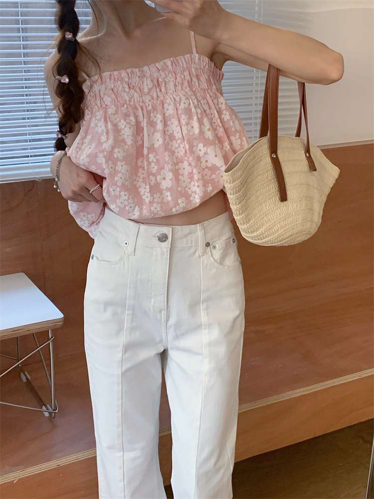 ビスチェ　花柄シフォンビスチェキャミソール