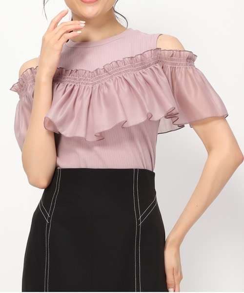 ビスチェ オフショルダーフリルブラウス