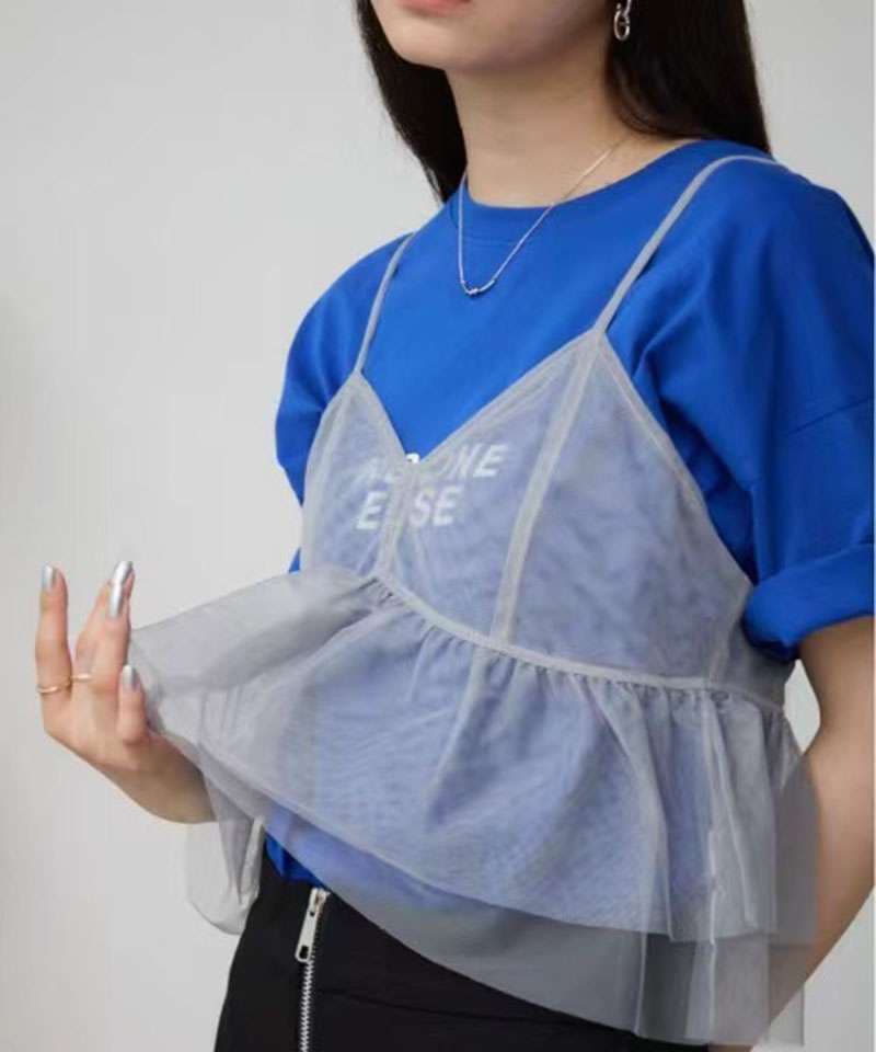 ビスチェ　シースルーチュールビスチェ