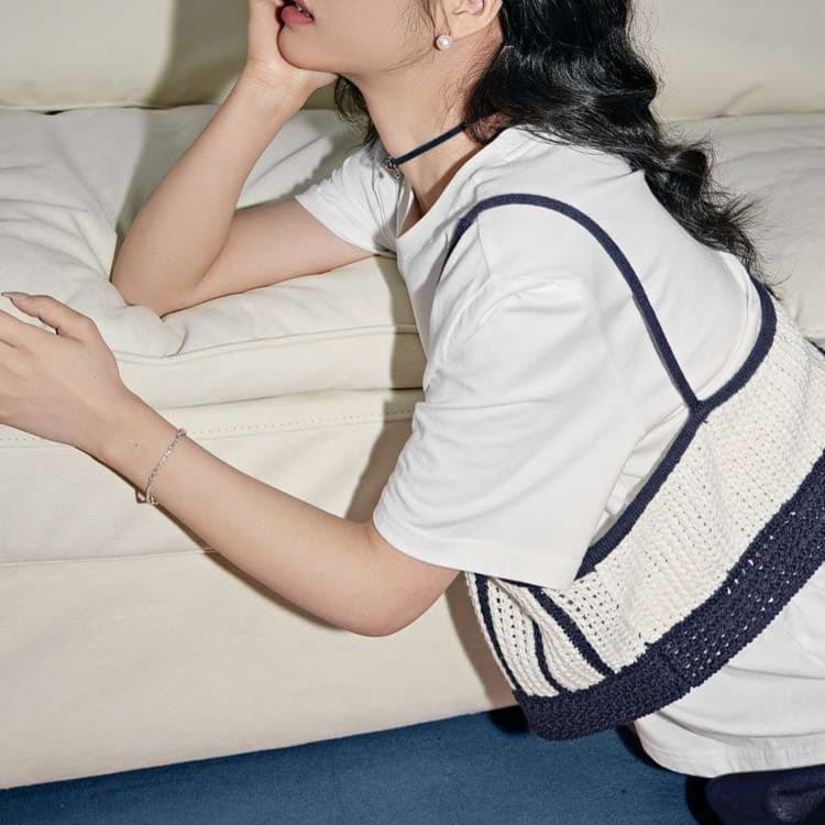 ストライプビスチェニット