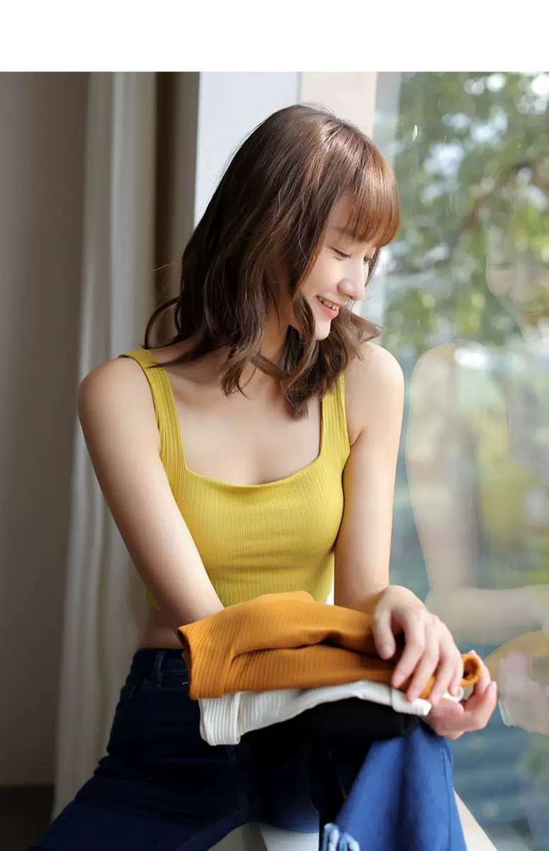 ビスチェ リブニットタンクトップおしゃれビスチェ